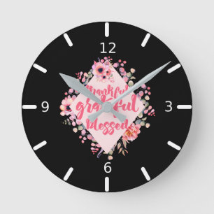 Horloge Ronde Merci gracieux béni