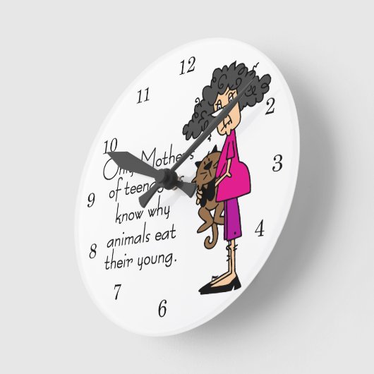 Horloge Ronde Mères des adolescents (Angle)