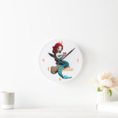 Horloge Ronde Mermaid Relaxant Avec Boisson Thunder_Cove (Maison)