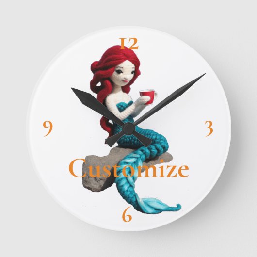 Horloge Ronde Mermaid Relaxant Avec Boisson Thunder_Cove (Recto)