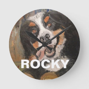 Horloge Ronde Mes meilleurs amis Dog Rocky, Bernese Mountain Dog