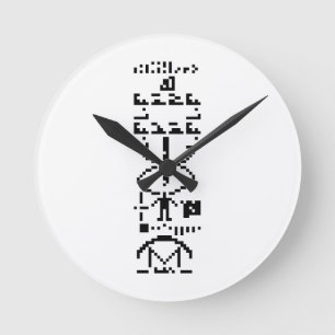 Horloge Ronde Message binaire Arecibo 1974