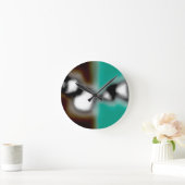 Horloge Ronde Message dans une bouteille : Brown Abstrait, Turqu (Maison)