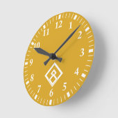 Horloge Ronde Mesure de bois cassé (Angle)