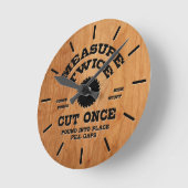 Horloge Ronde Mesure Deux fois IV - bois (Angle)