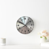 Horloge Ronde Metal d'artistic silver (Maison)