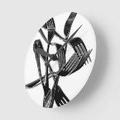 Horloge Ronde Métallique (Angle)