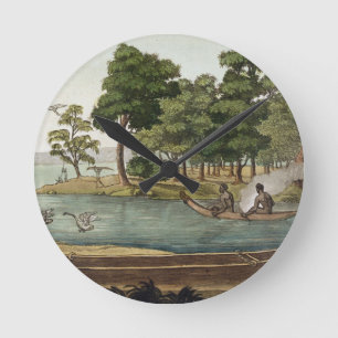 Horloge Ronde Méthode de navigation en nouvelle Hollande, grav