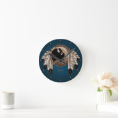 Horloge Ronde Metis Clock Première Nation Spirit Buffalo Wall Cl (Maison)