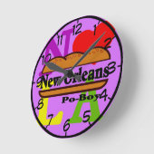 Horloge Ronde Mew Orleans Po Boy Sandwich (Angle)