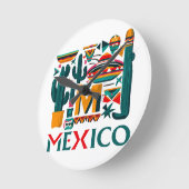 HORLOGE RONDE MEXIQUE (Angle)