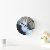 Horloge Ronde MHRR baby bunny rabbit bunnies clock (Maison)