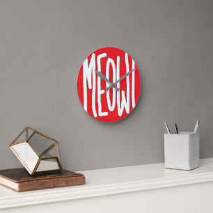 Horloge Ronde Miaou !