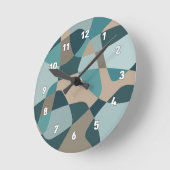 Horloge Ronde Mid Century Modern Abstract (Angle)