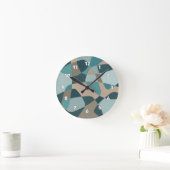 Horloge Ronde Mid Century Modern Abstract (Maison)