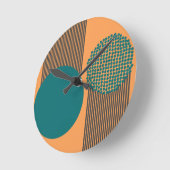 Horloge Ronde Midcentury Modern Circle and Lines (Angle)
