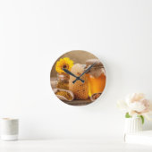 Horloge Ronde Miel (Maison)