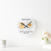 Horloge Ronde Mignonne Drôle Joyeux Toast Eggcelcelcelcelcate En (Maison)
