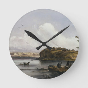 Horloge Ronde Mih-Tutta-Hankush, un village de Mandan, plaquent