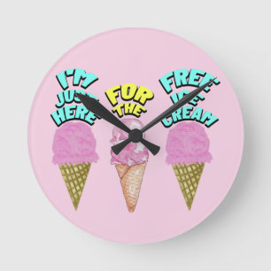 Horloge Ronde Mikitiez glace parti favori été
