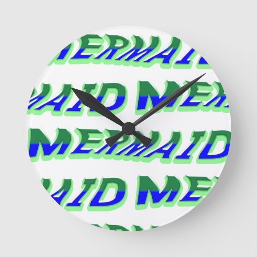 Horloge Ronde Mikitiez océanique sirène venus bleu mer (Recto)