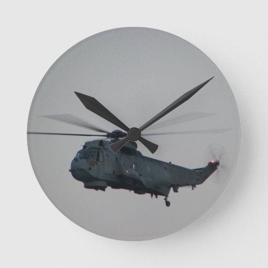 Horloge Ronde Military Sea King Helicopter (Recto)