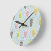 Horloge Ronde Milkshake Pattern (Angle)