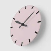 Horloge Ronde Minimalisme Black Home Urban Pink Pastel (Angle)