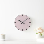 Horloge Ronde Minimalisme Black Home Urban Pink Pastel (Maison)