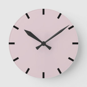 Horloge Ronde Minimalisme Black Home Urban Pink Pastel