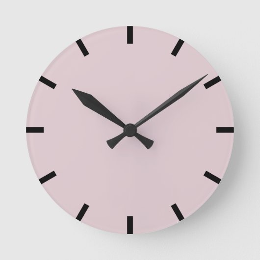 Horloge Ronde Minimalisme Black Home Urban Pink Pastel (Recto)