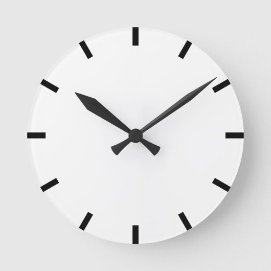 Horloge Ronde Minimalisme noir & blanc Simply Urban (Recto)