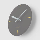 Horloge Ronde Minimalist Architectural Wall Clock - Modern  (Angle)