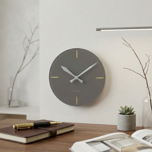 Horloge Ronde Minimalist Architectural Wall Clock - Modern 