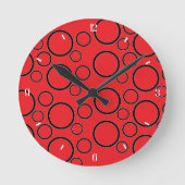 Horloge Ronde Minimalist Bubbles: Geometric Circle Pattern (Recto)