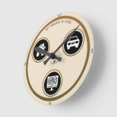 Horloge Ronde Minimalist Icon Personal Wall Clock (Angle)