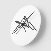 Horloge Ronde Minime Alpine Mountain Line Art Wall Clock (Angle)