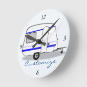 Horloge Ronde minuscule caravane gypsy Thunder_Cove (Angle)