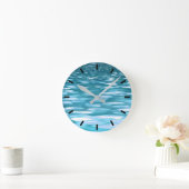 Horloge Ronde Miroitement turquoise (Maison)
