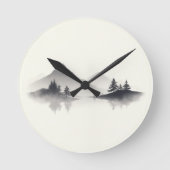 Horloge Ronde "Misty Mountain Reflections" (Recto)