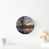 Horloge Ronde Misty Reflections (Maison)