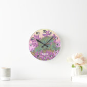 Horloge Ronde Misty Sea Coral Seashell clock (Maison)