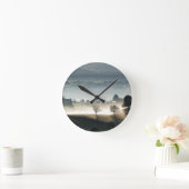 Horloge Ronde Misty Suisse Paysage rural (Maison)