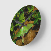 Horloge Ronde Mite de Luna verte géante (Angle)