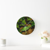 Horloge Ronde Mite de Luna verte géante (Maison)