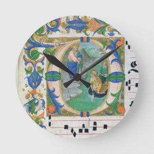 Horloge Ronde Mme 515 f.1r l'ébauche miraculeuse des poissons,