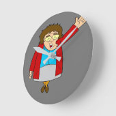 Horloge Ronde mme browns boys (Angle)