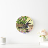 Horloge Ronde MN State Bird Flower Loon Lady Slipper (Maison)