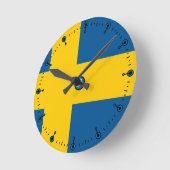 Horloge Ronde Mod Flag of Sweden Wall Clock (Angle)
