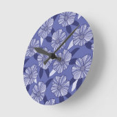 Horloge Ronde Modèle de floraison pourpre (Angle)